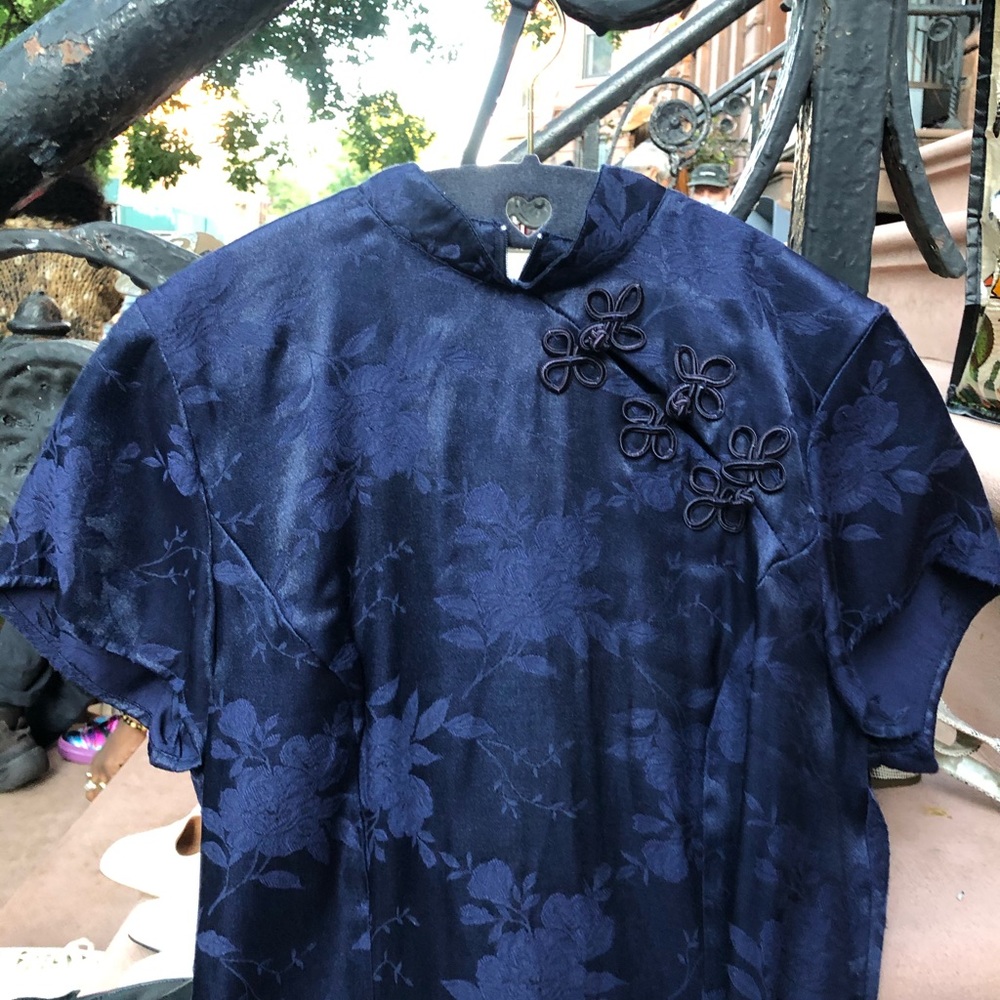 Blue Chinese Dress - Picture 2 of 2